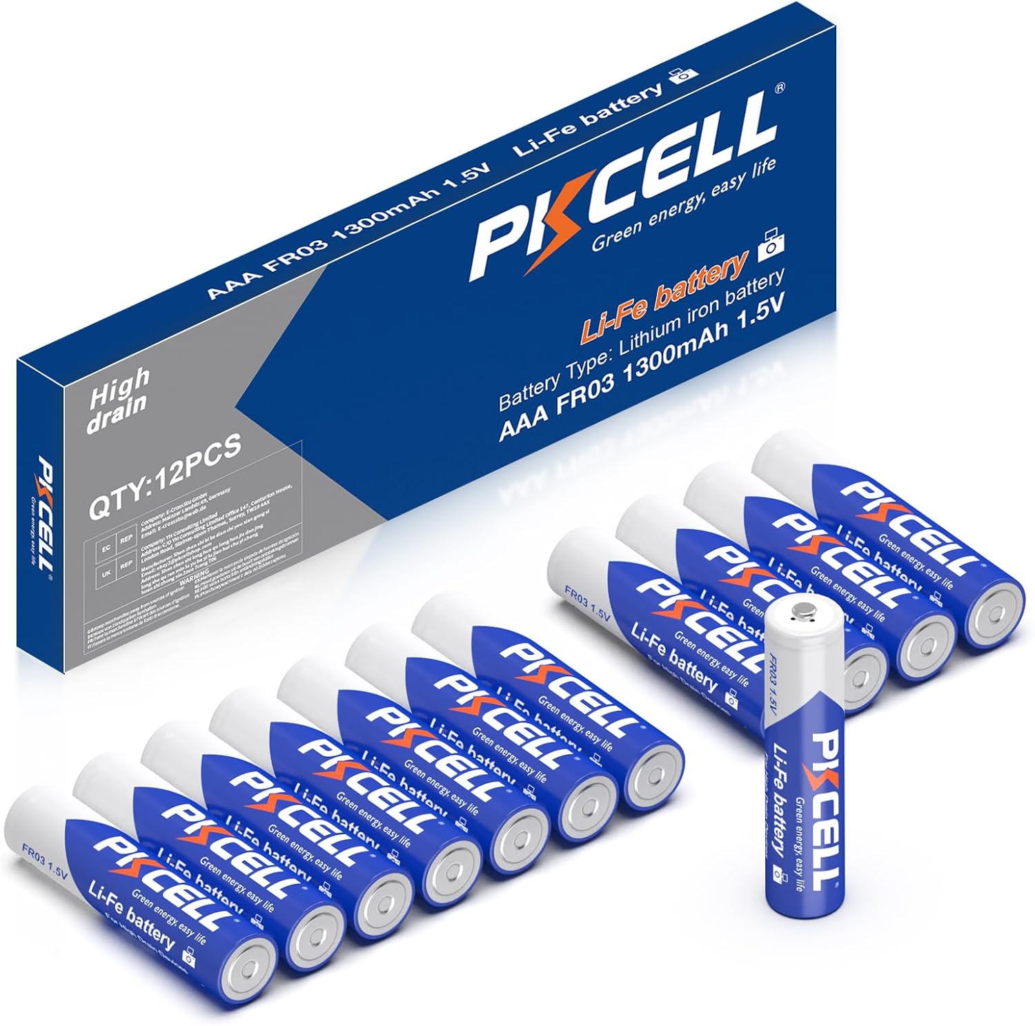 PKCELL AAA Batteries 12-Pack