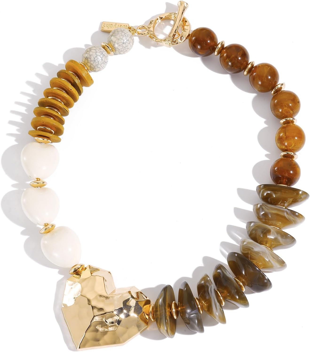 BERYOHZ Chunky Beaded Pendant Necklaces