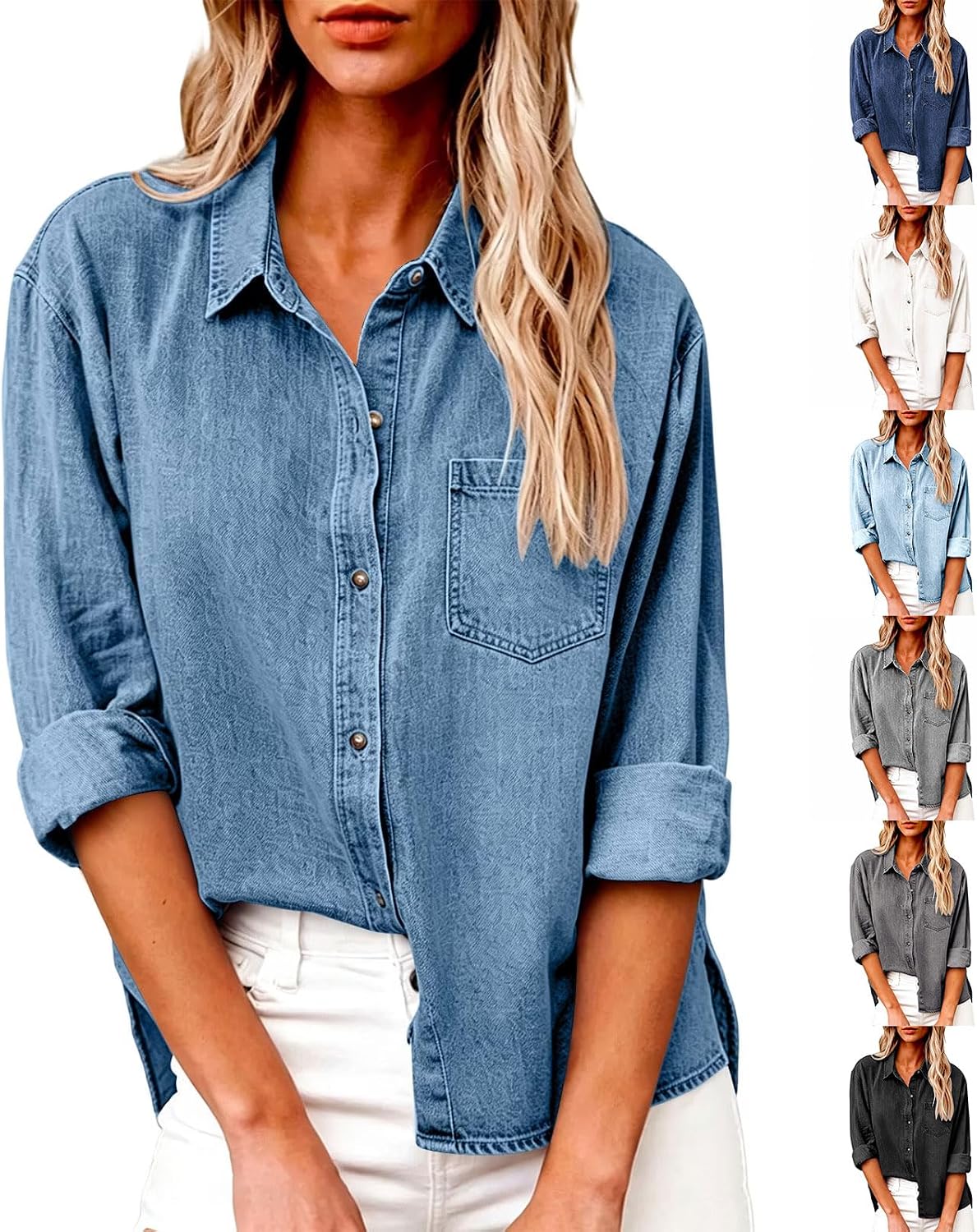 Women Vintage Denim Shirts