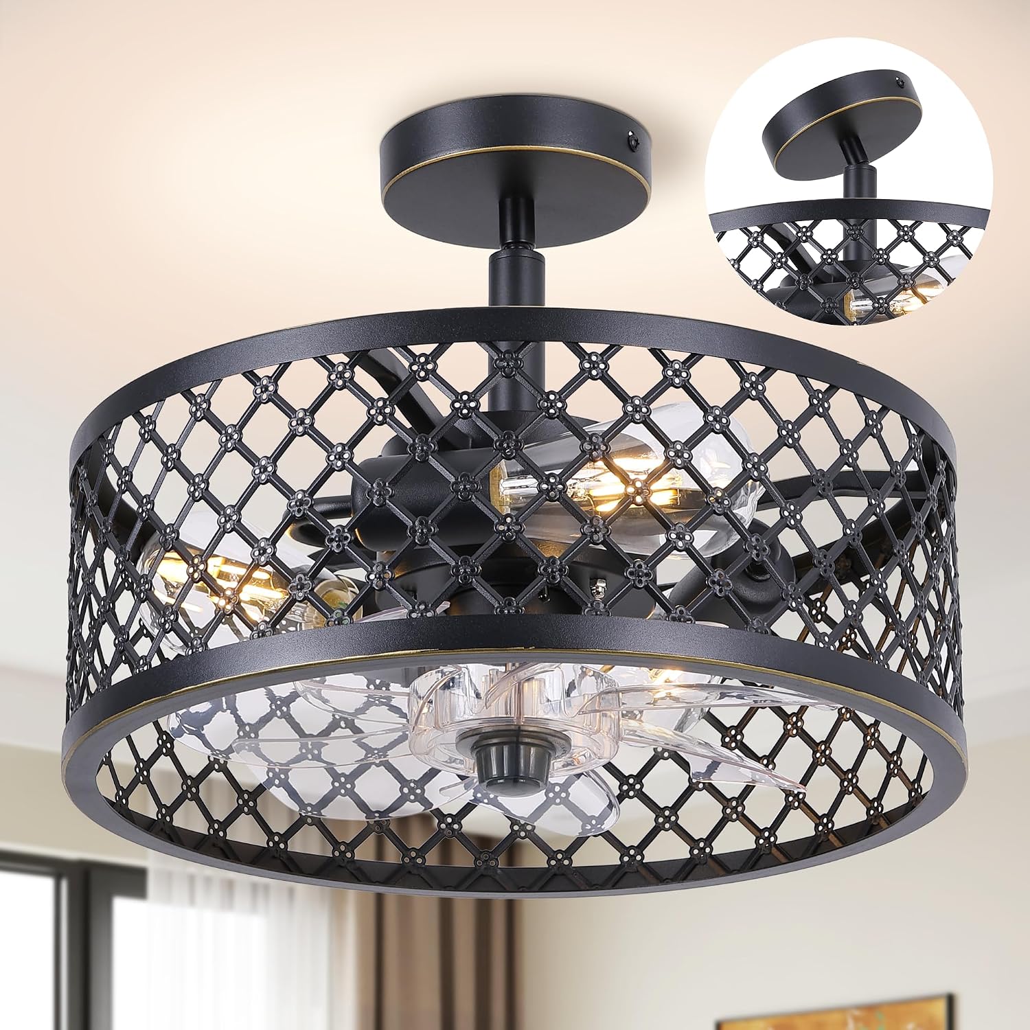 She's Home 15" Ceiling Fans with Lights