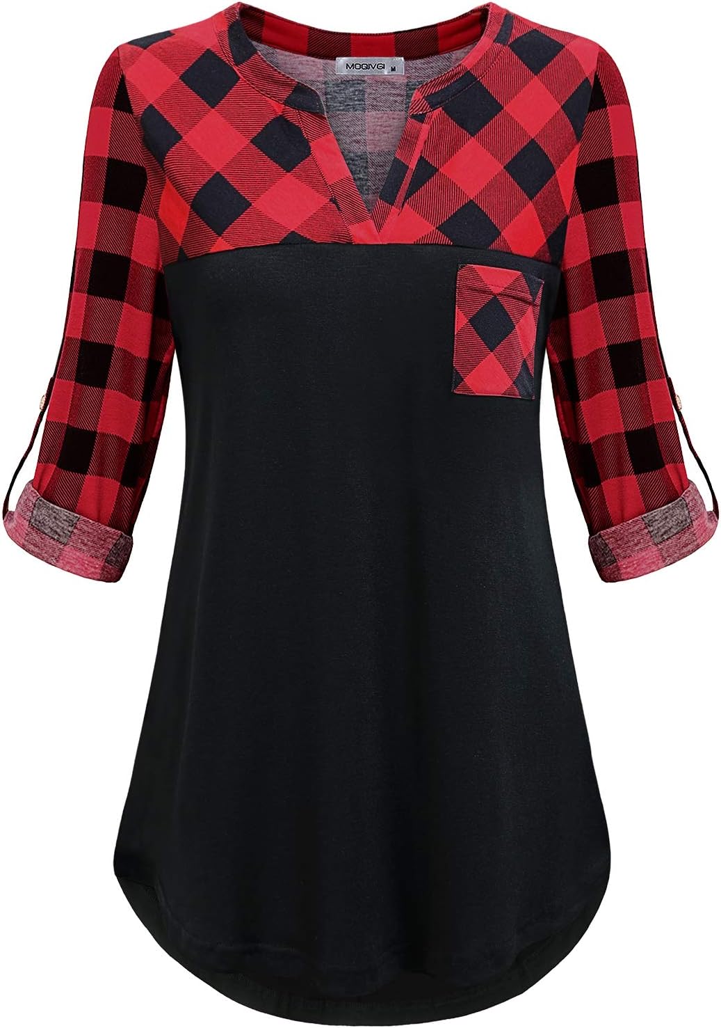 Womens Patchwork Blouse Shirts