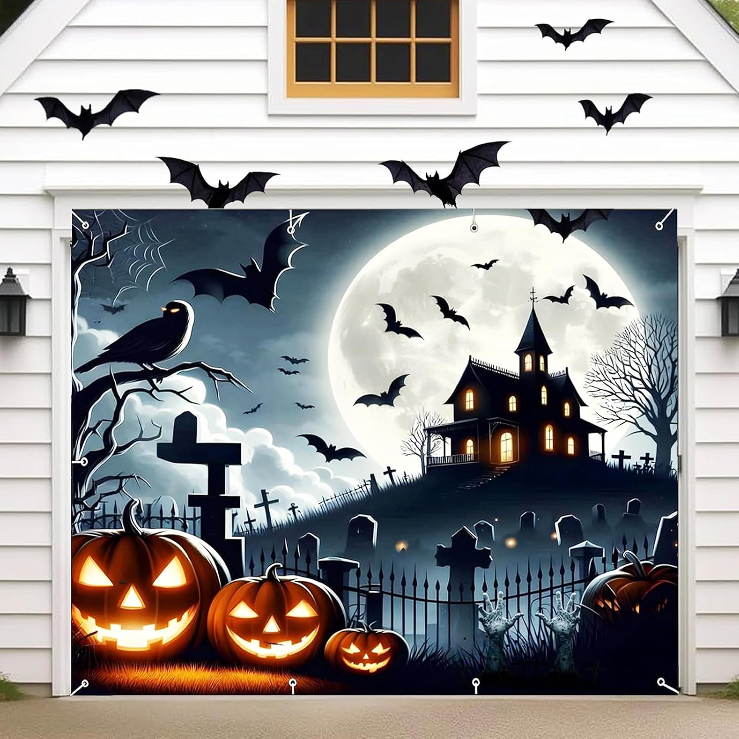 Halloween Garage Door Decorations (Black