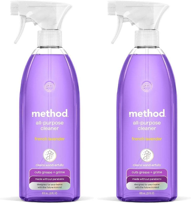Method All-Purpose Cleaner Spray, French Lavender, Perfect for Most Counters, Tiles and More, 28 Fl Oz (Pack of 2) !! SUBSCRIBE AND SAVE!! Checkout with sub and save for maximum discount
