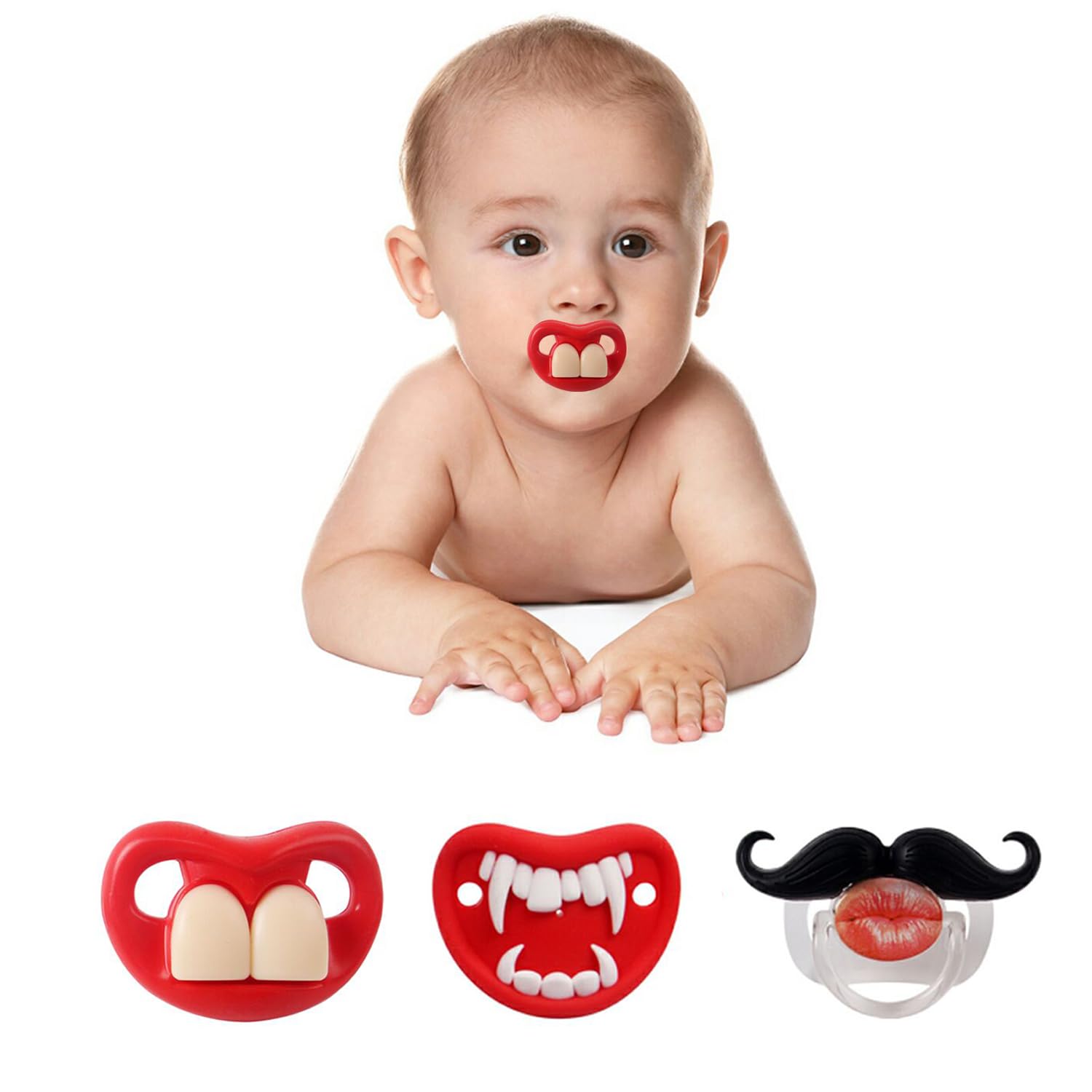 ROBBEAR Funny Baby Pacifiers