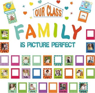 PR!CE DROP ( ) Boho Classroom Bulletin Board Decor Set of 56, Classroom Door Decor, Our Class is a Family Picture Bulletin Board Decoration, Back to School Decorations Teacher Must Haves (Bright)