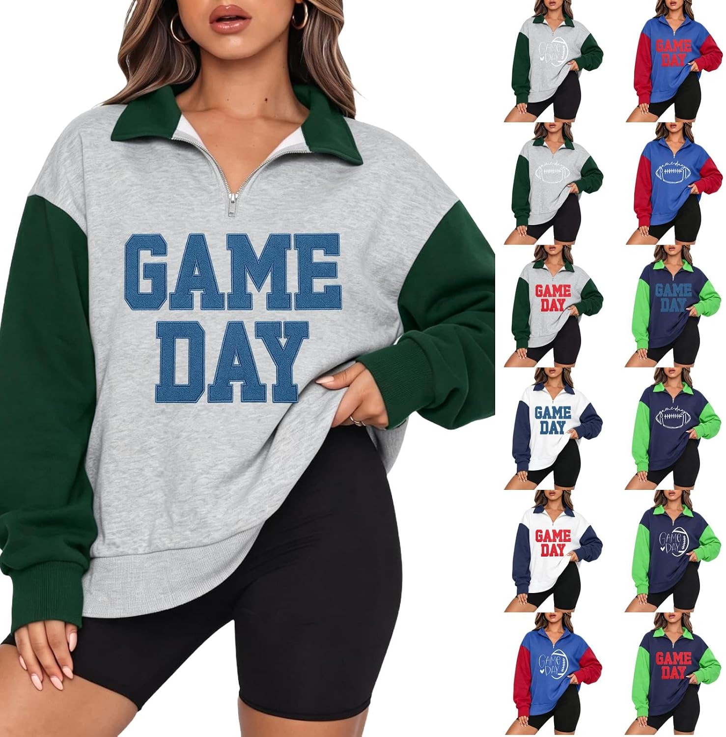 Women's Oversized Quarter Zip Sweatshirts