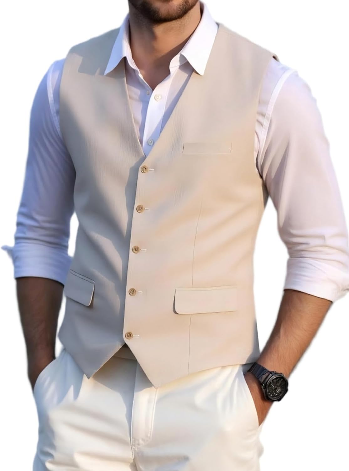 SOLOVEDRESS Casual Linen Vests