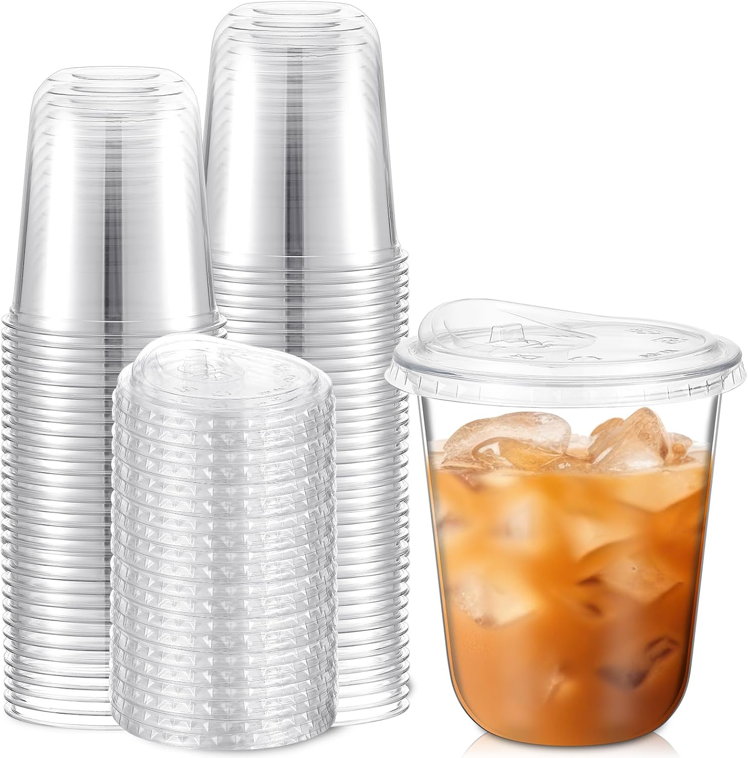 Ziliny Clear Plastic Coffee Cups