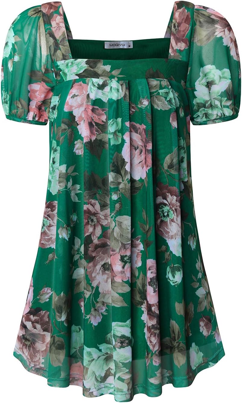 MOQIVGI Square Neck Blouses