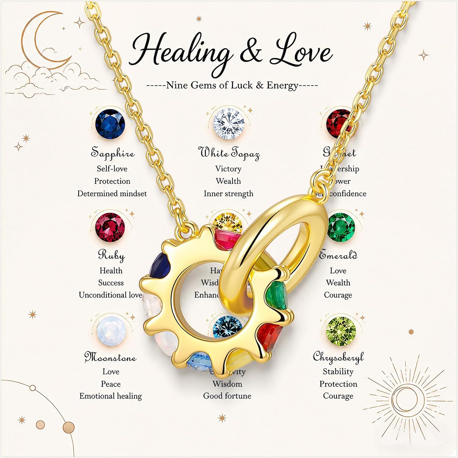 KSF Gold Navaratna Necklaces