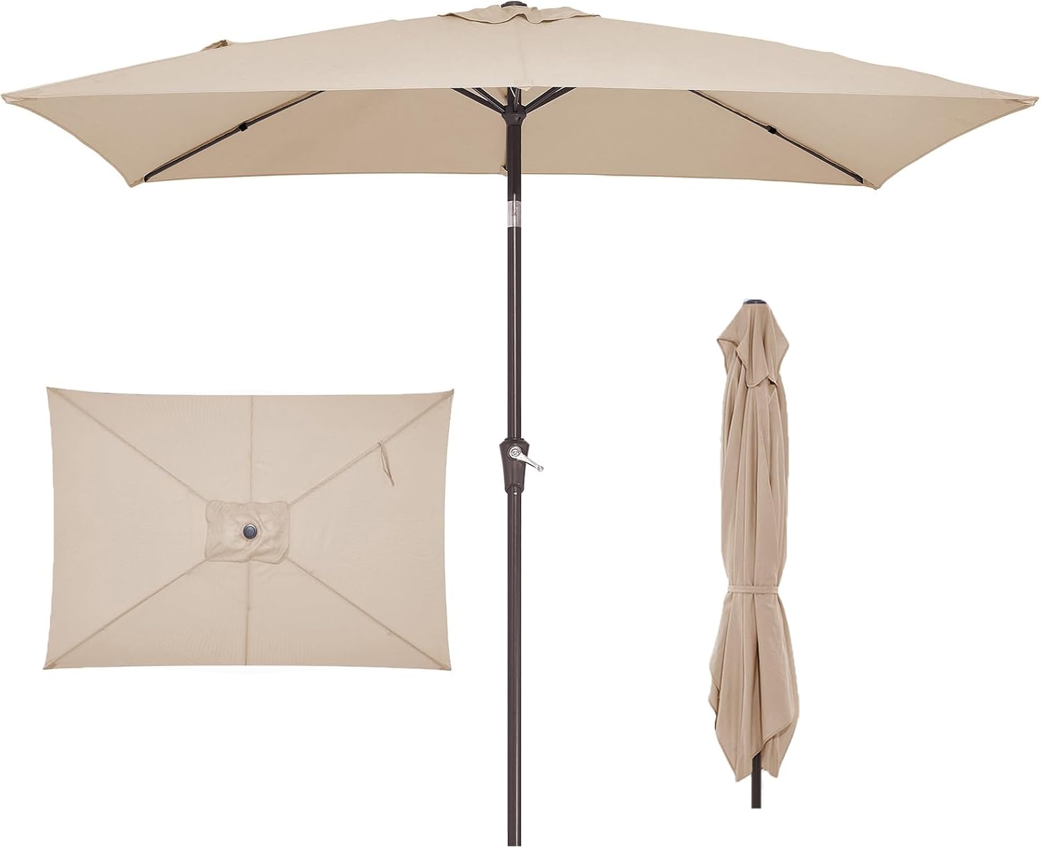 JEAREY Rectangular Patio Umbrellas