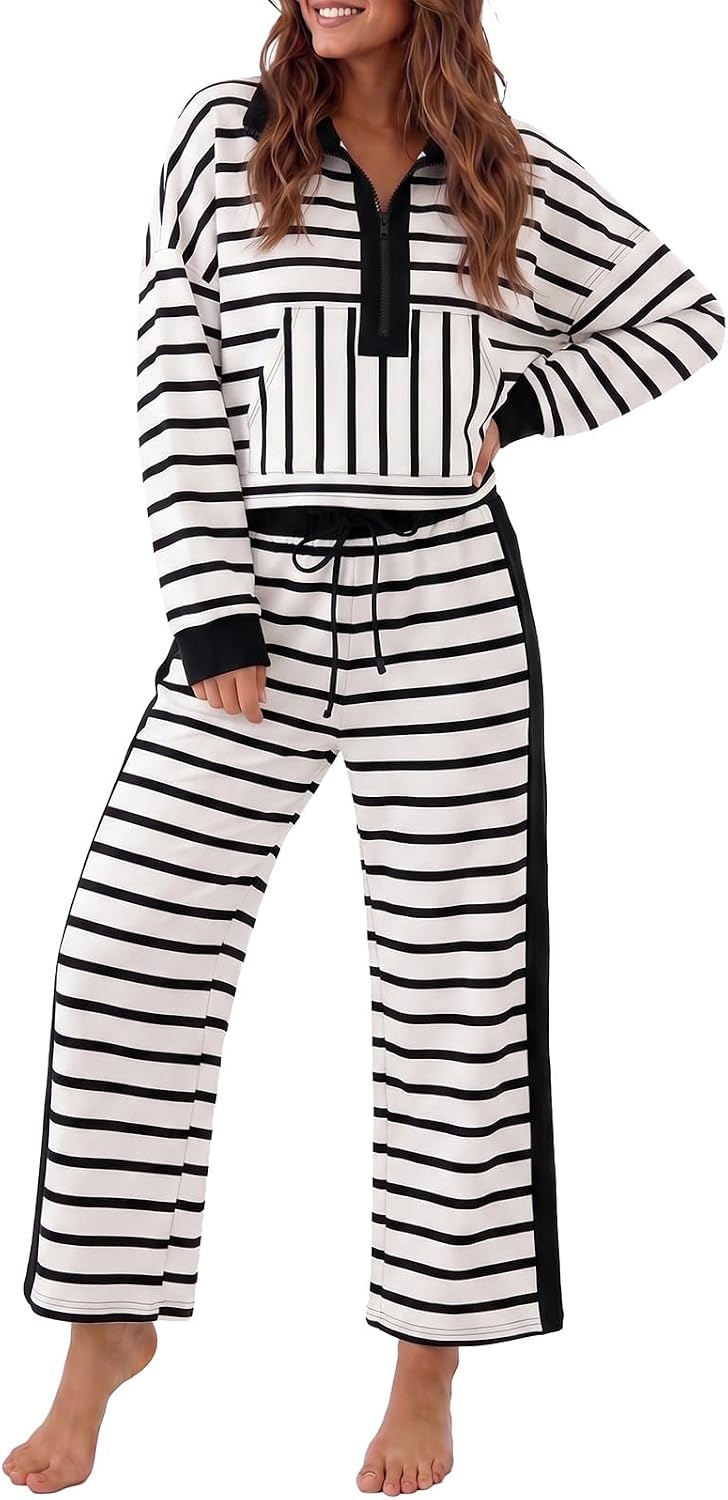 Fisoew Striped Lounge Sets