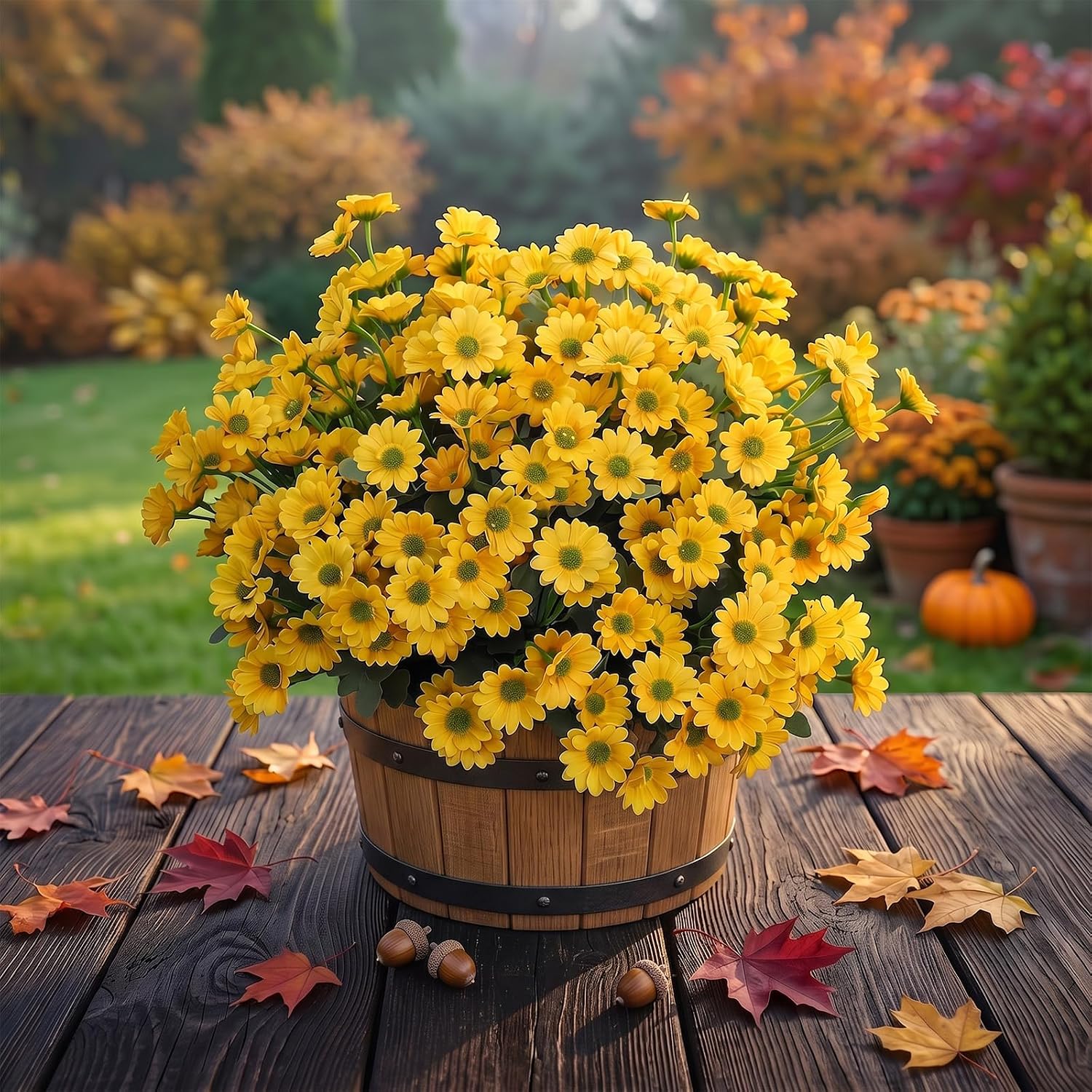 FULLMUSIC Yellow Autumn Flowers