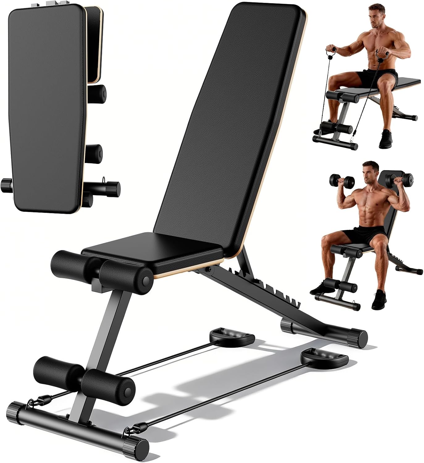 Adjustable Weight Bench for Home Gym 800 Lbs Foldable Workout Bench