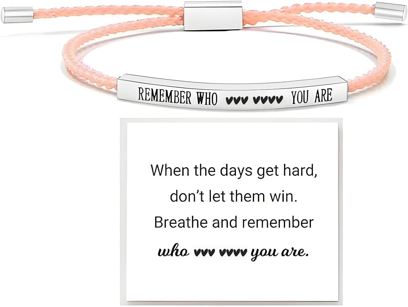 Remember Who The F You are Bracelet Inspirational Bracelets for Women Silver Beaded Bracelet Jewelry Gifts