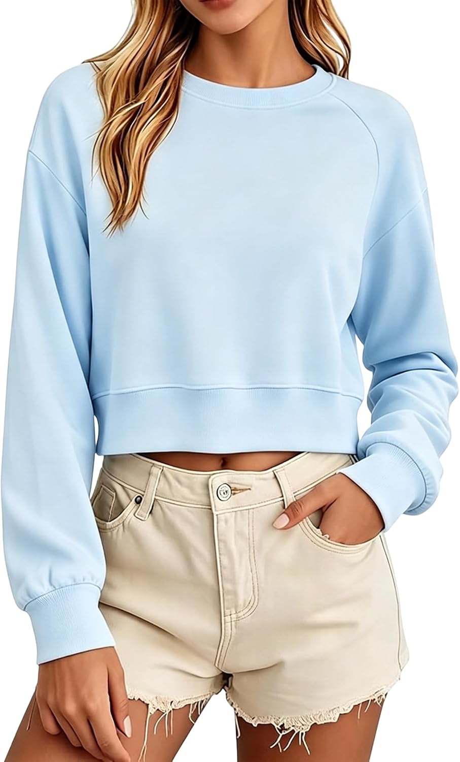 MAPICK Cropped Crewneck Sweatshirts