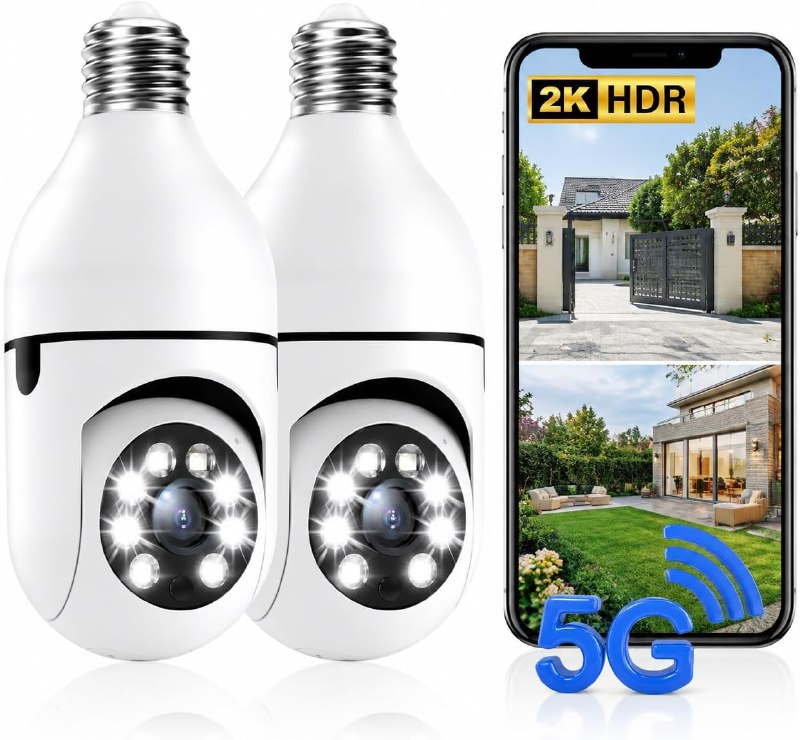 Light Bulb Security Cameras (2-Pack