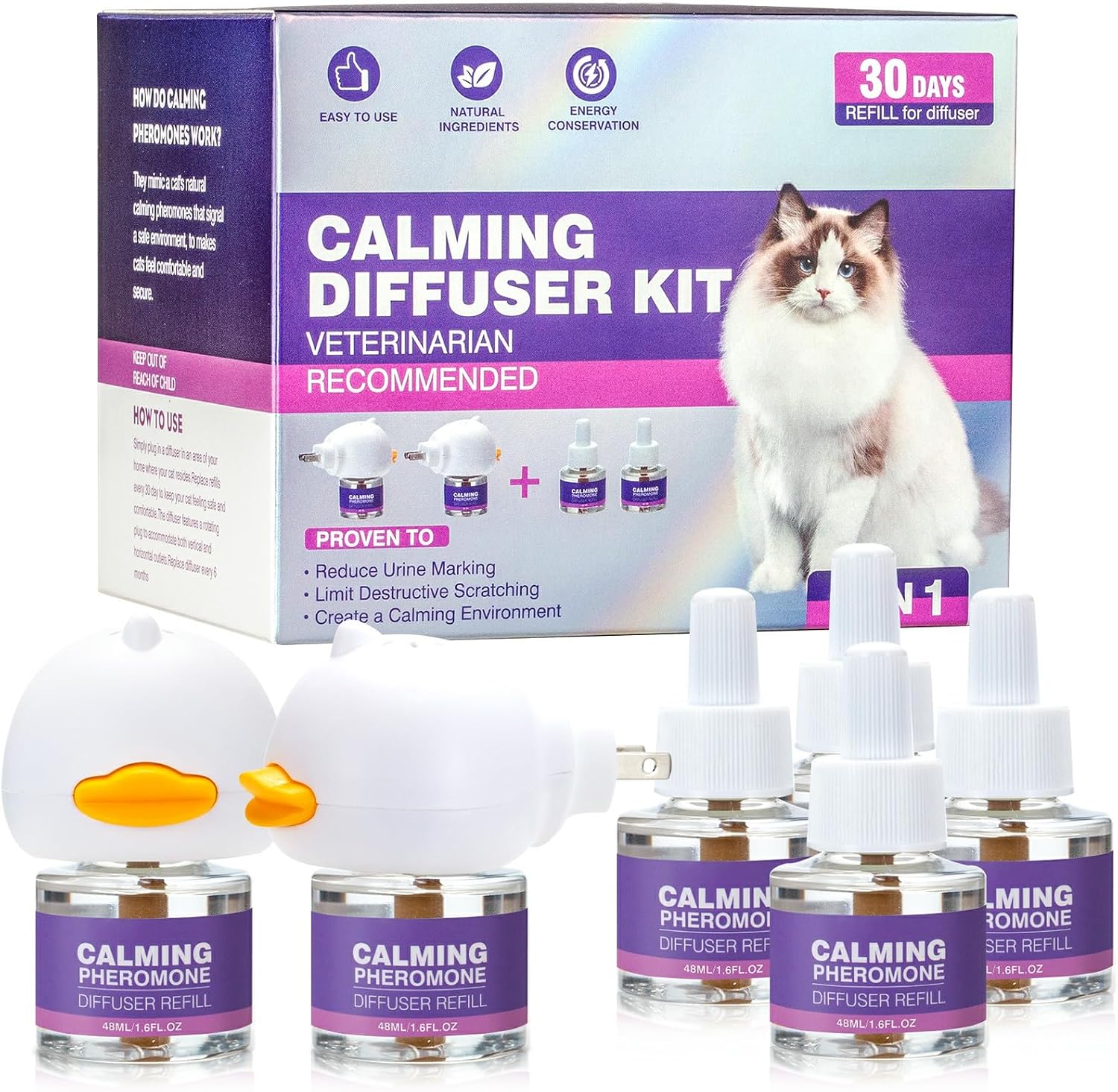 Tcllka Cat Calming Pheromone Diffusers