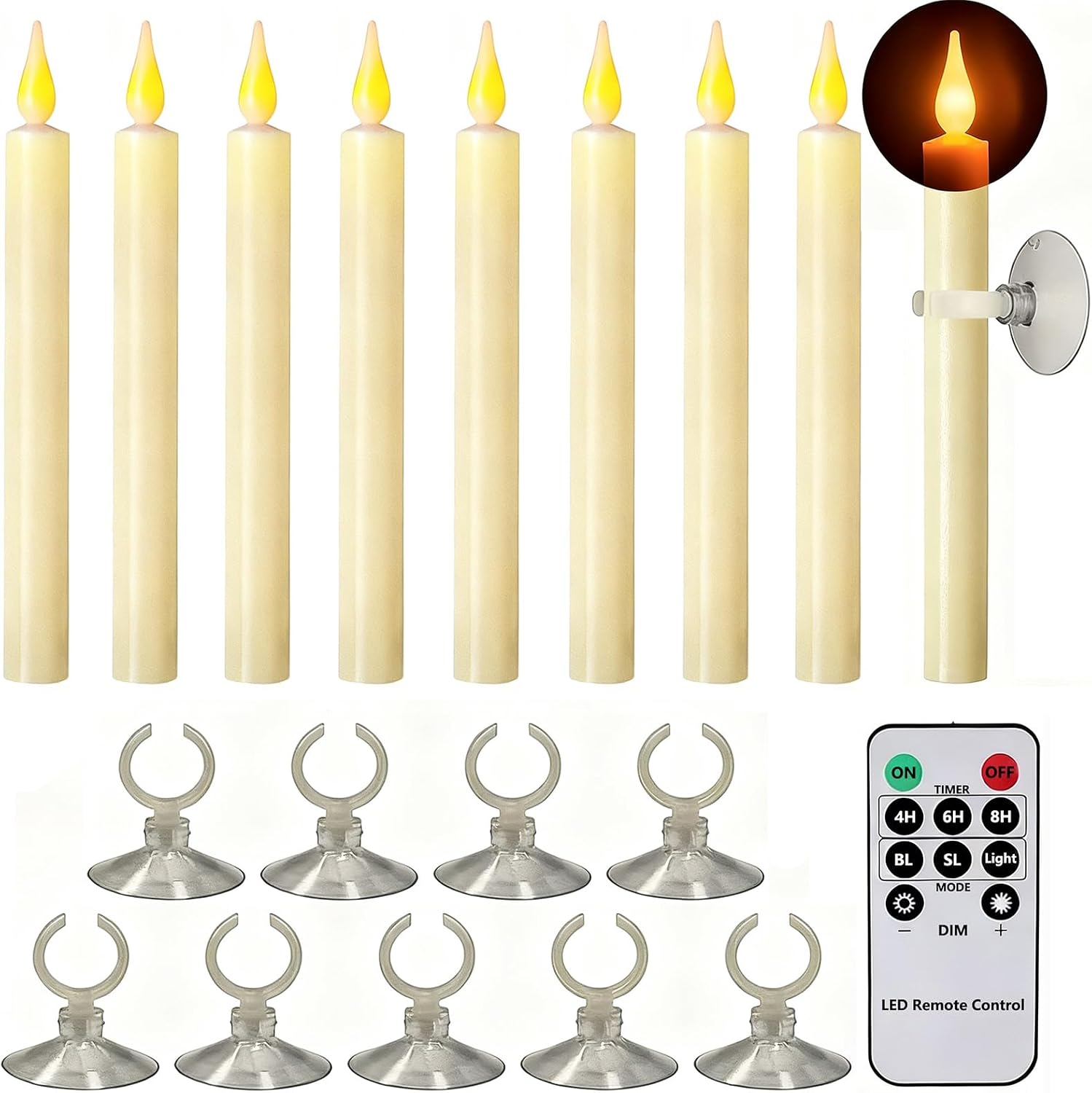 Flameless Window Candles with Timer