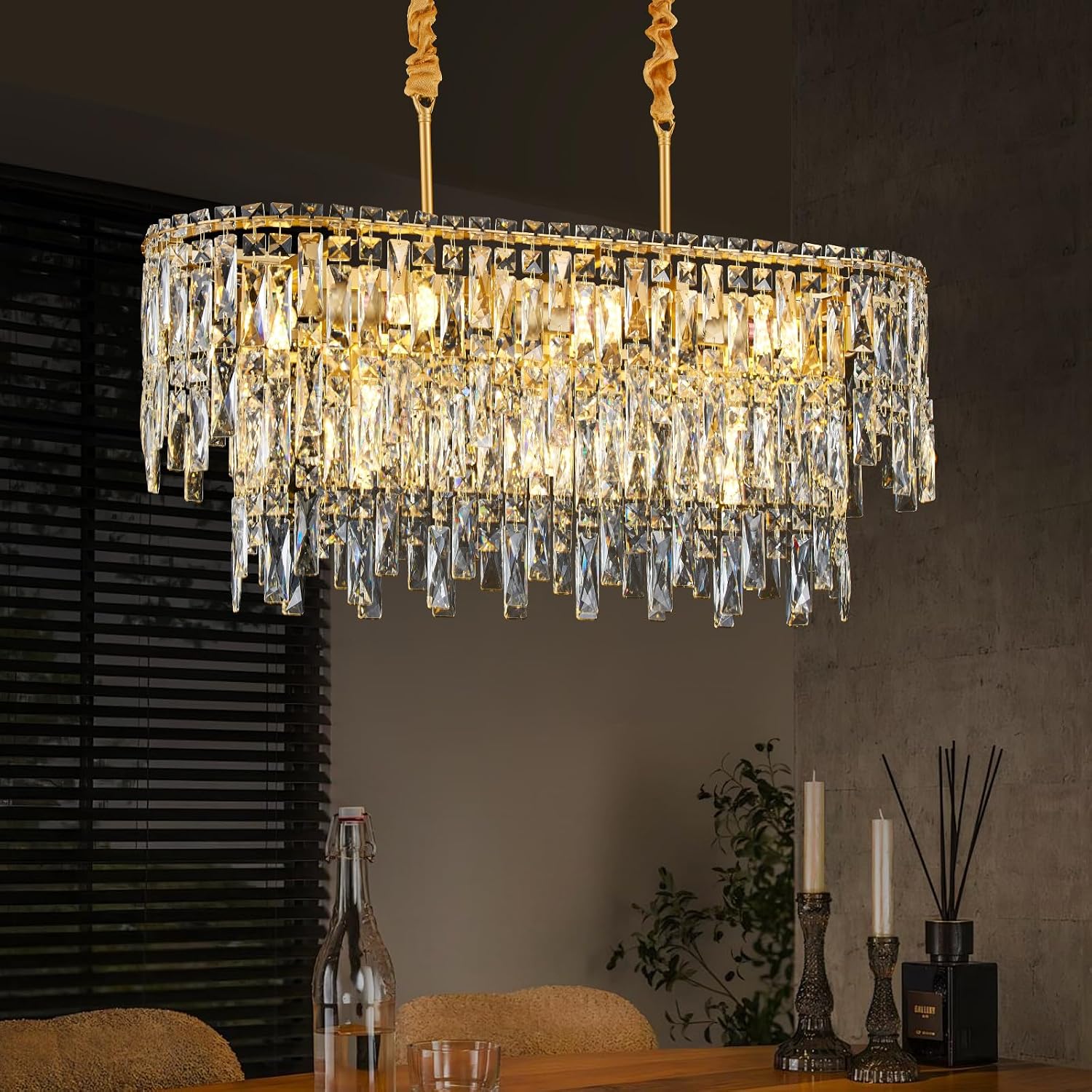 Modern Gold Crystal Chandeliers