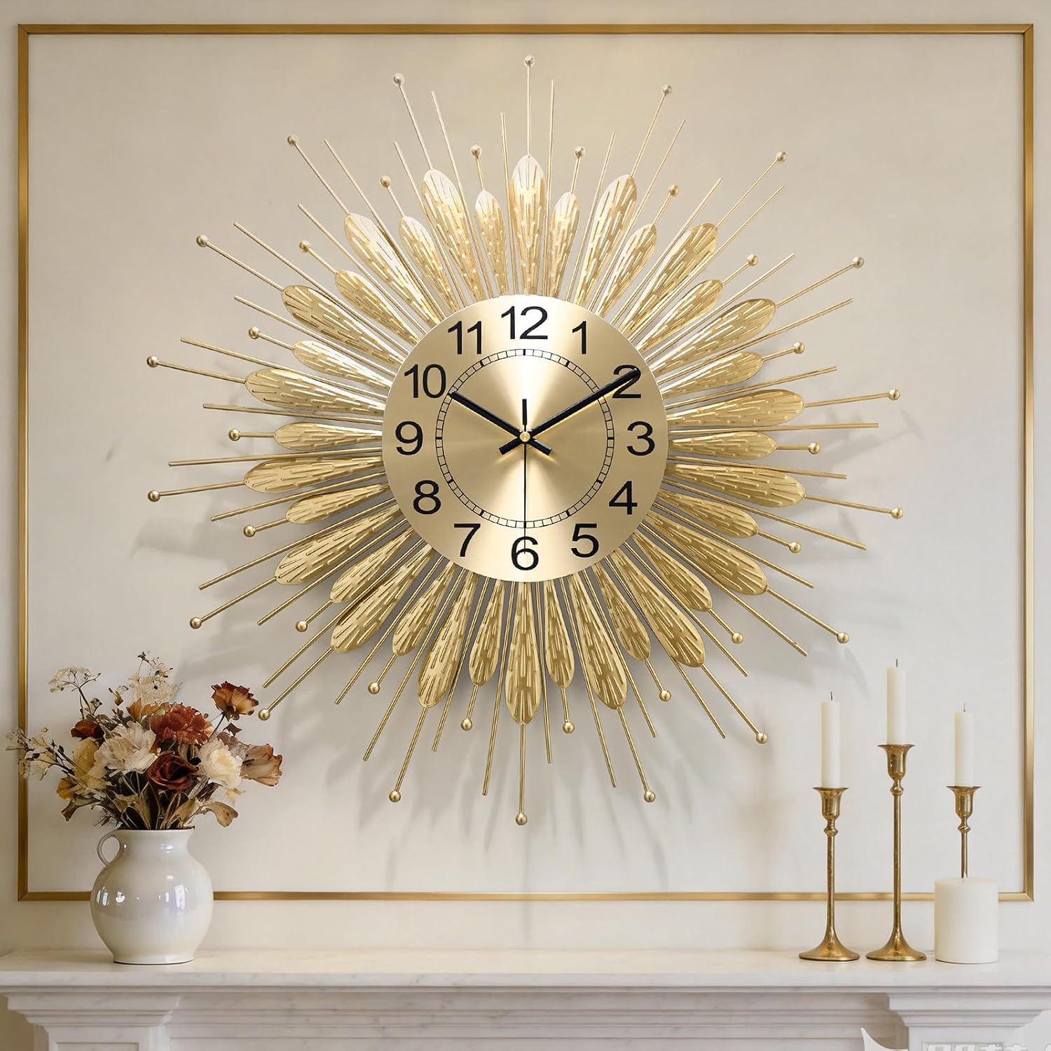 HEBOIX Gold Wall Clocks
