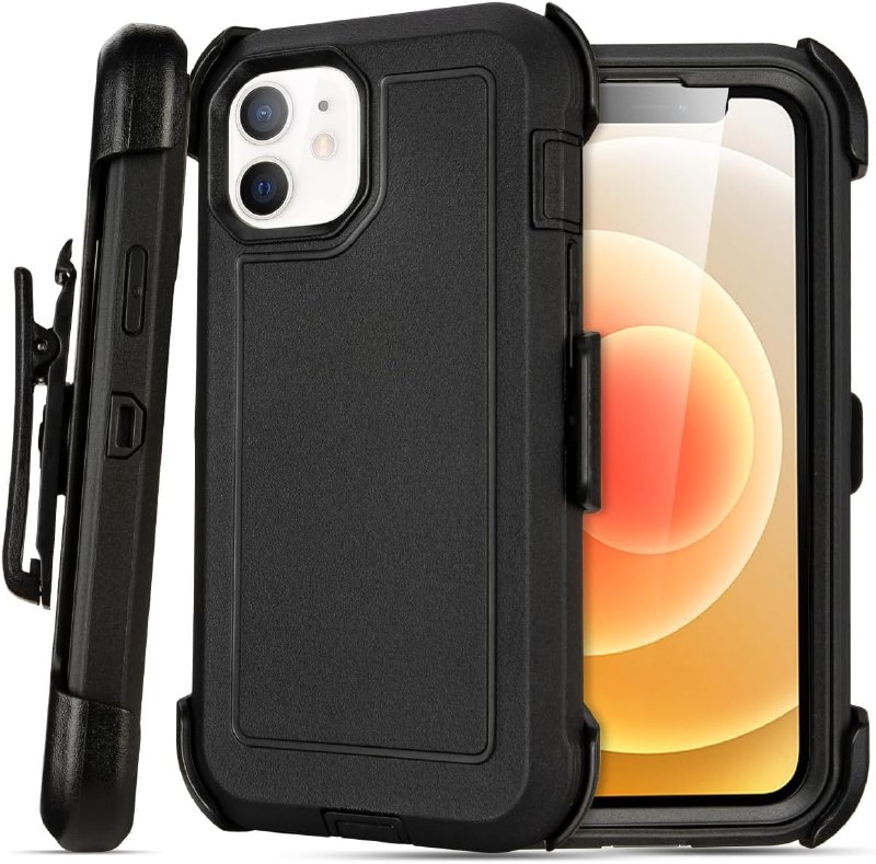 for Heavy Duty iPhone 12 Case with Belt Clip Rugged