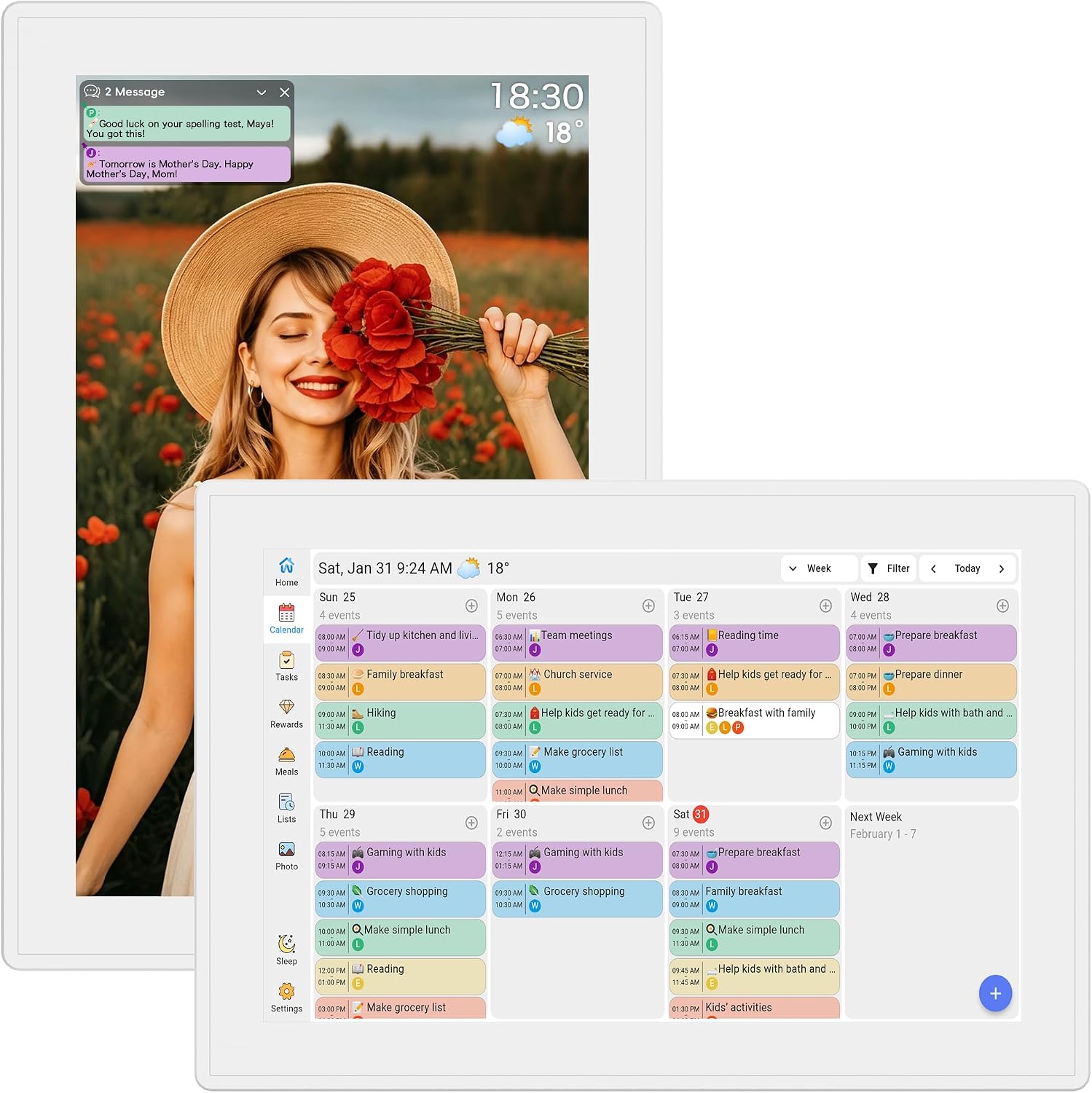 10.1 Inch Smart Family Calendars