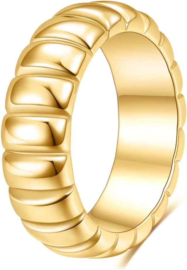 MYNENEY Gold Plated Signet Rings