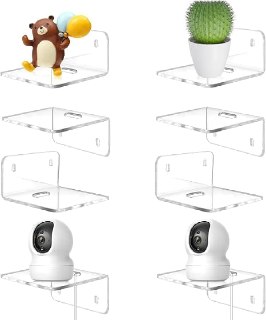 PR!CE DROP UNDER 7 ( ) Acrylic Small Shelf,Mini Floating Wall Shelf,Wall Mounted Storage Shelf,for Pop Figures,Plant,Picture Photo Modern Wall for Office Bedroom Living Room,Clear