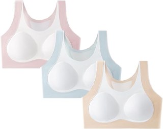 Girls Training Bra-Racerback Sports Seamless Bras, Teen Bra Comfort Seamless, Girls Bra