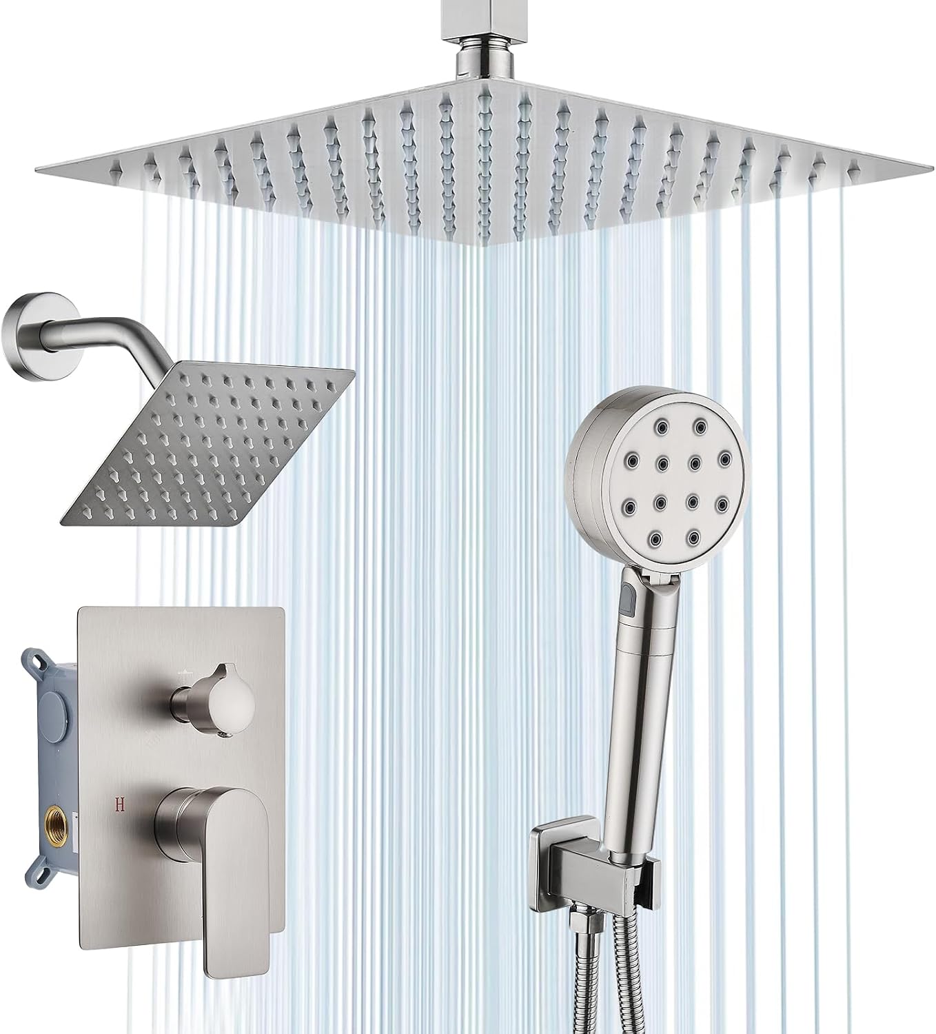 Brushed Nickel Shower Faucet Sets