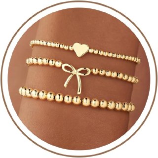 Turandoss Gold Beaded Bracelets