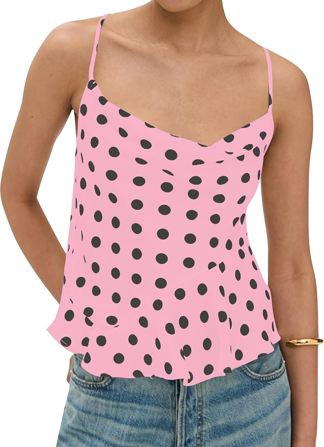 TERIVEEK Polka Dot Tank Tops