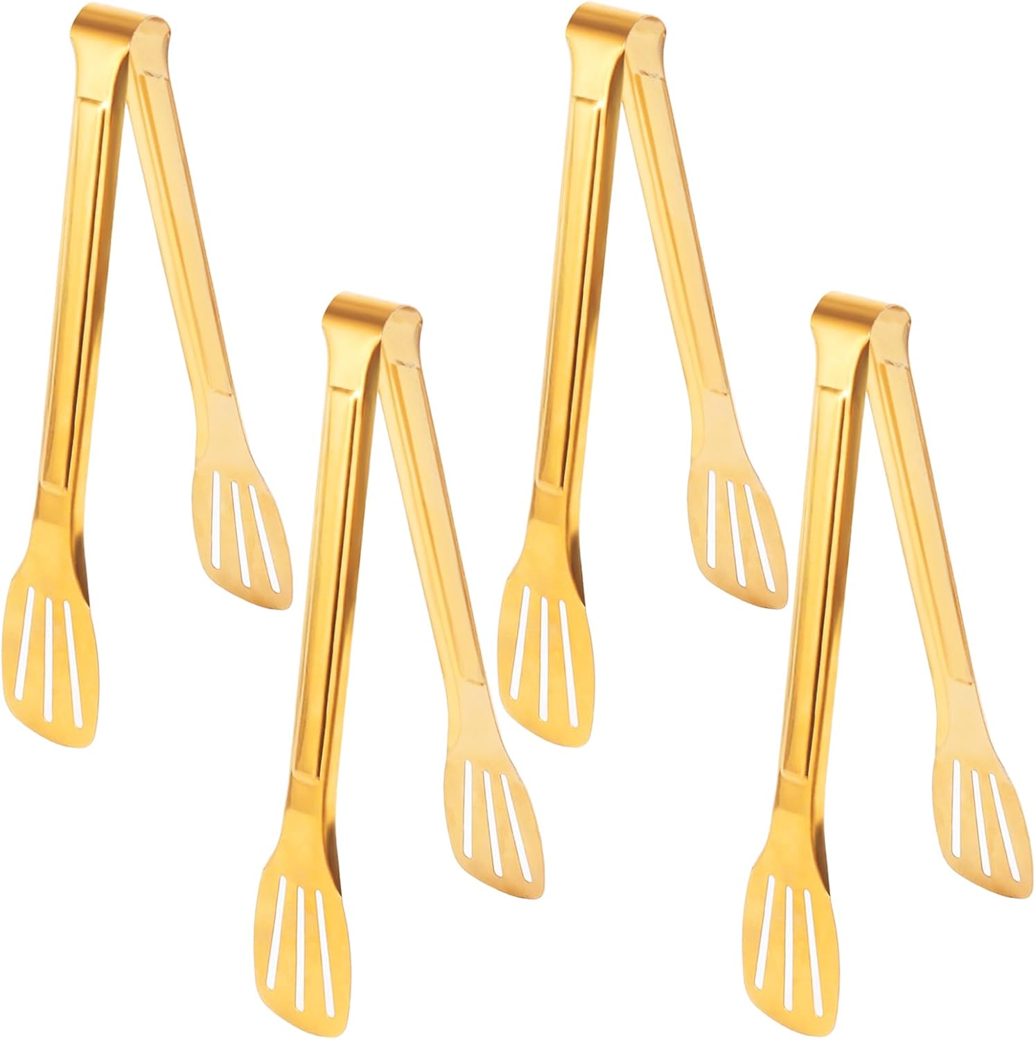Gold 4 Pack Serving Tongs