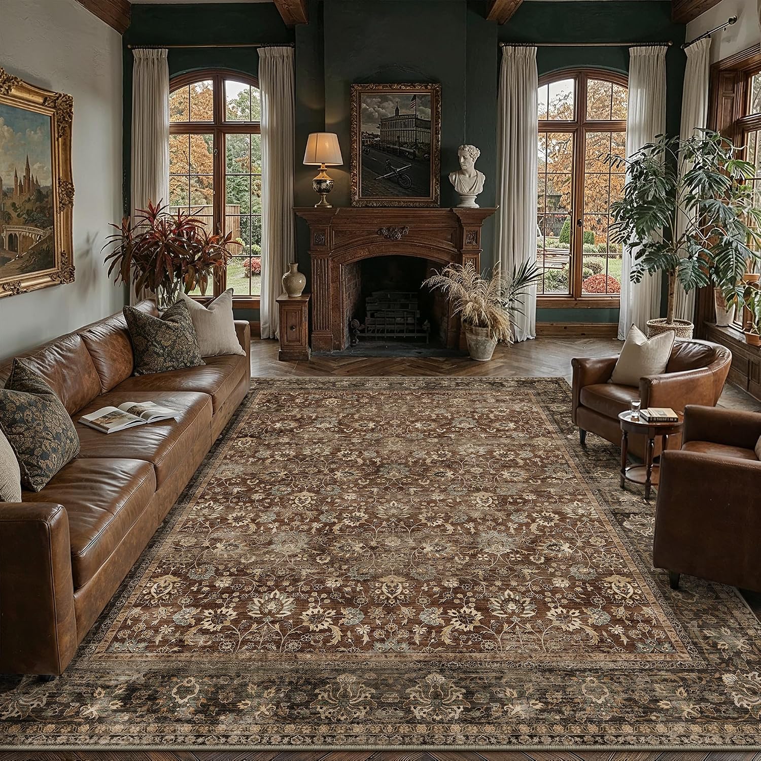 WondRg Rust Red Area Rugs