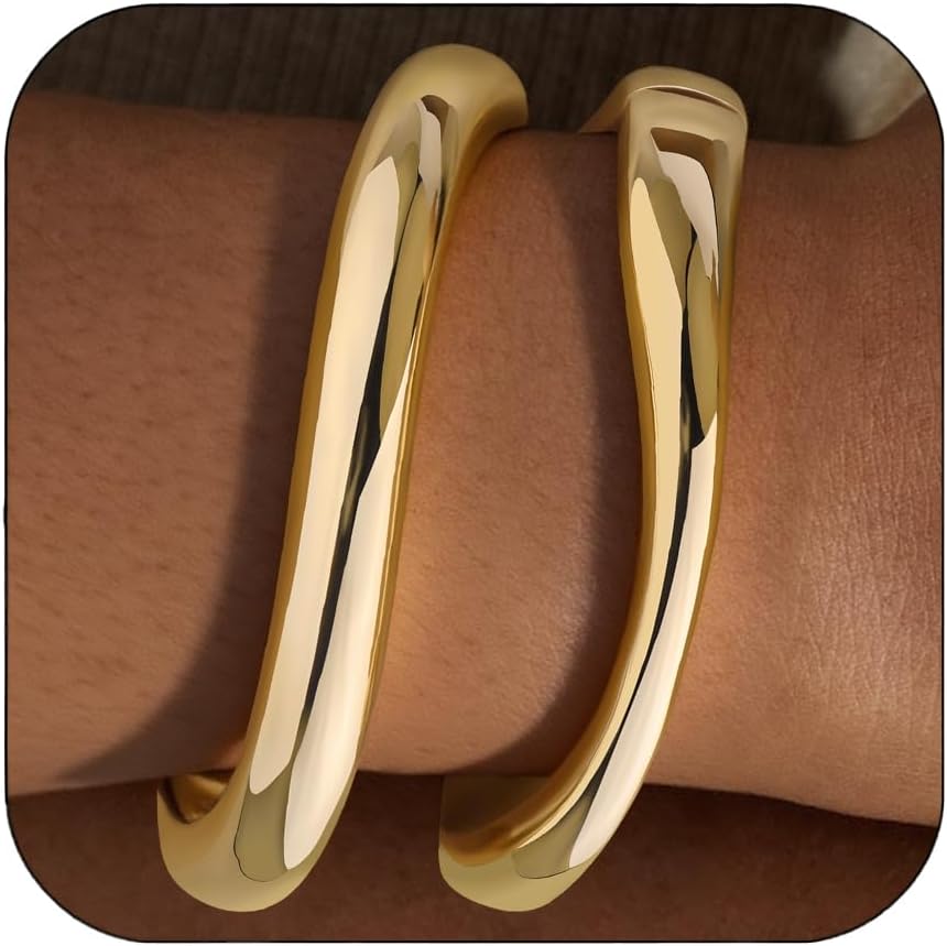 Gold Stackable Bangle Bracelets