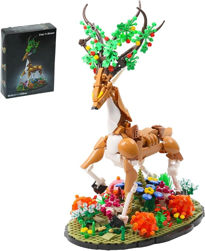 Fikaxtoy Deer Flower Building Sets
