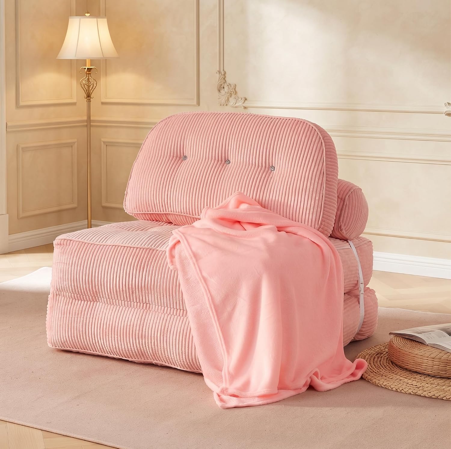 NESLAKO Pink Boneless Chair Beds