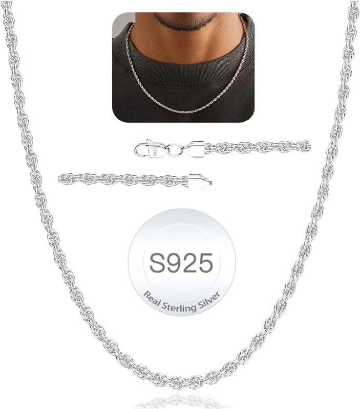 Avotto Sterling Silver Chain Necklaces