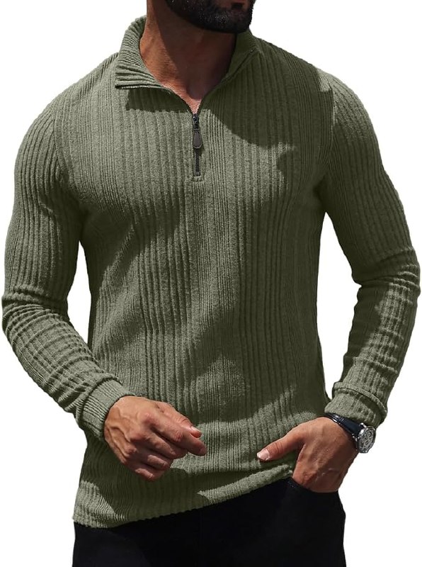 Quarter Zip Pullover Lightweight Thermal Long Sleeve Shirt