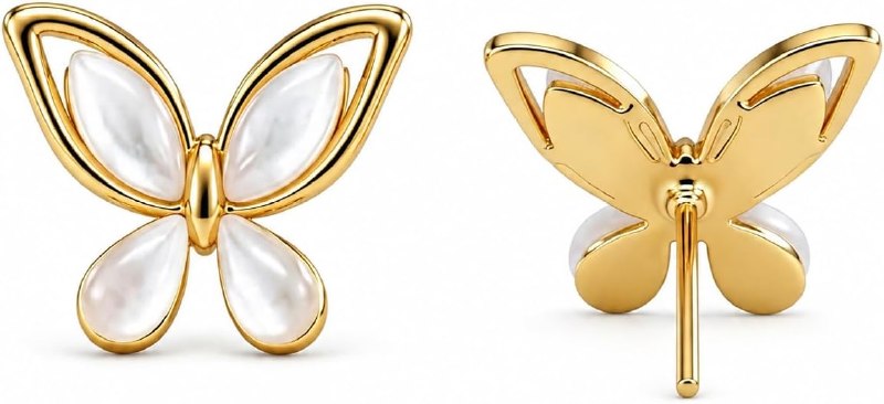 HEFEIYU Gold Plated Flower Earrings