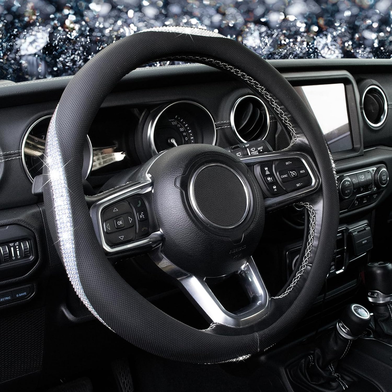 KAFEEK Crystal Steering Wheel Covers